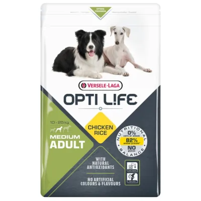 Сухий корм для собак середніх порід Opti Life (Опті Лайф) Adult Medium з куркою 2.5 кг