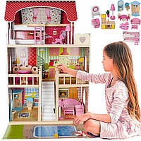 Дерев'яний ляльковий будиночок Kruzzel 11251 вілла з басейном 90 см