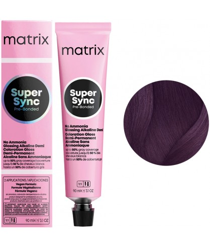 Matrix SoColor Super Sync Фарба для волосся 5VV - Світлий шатен інтенсивний фіолетовий, 90 мл