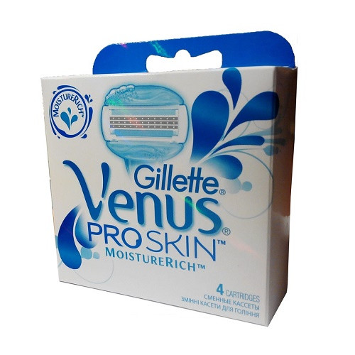 Gillette Venus ProSkin MoistureRich леза для гоління, 4 шт.