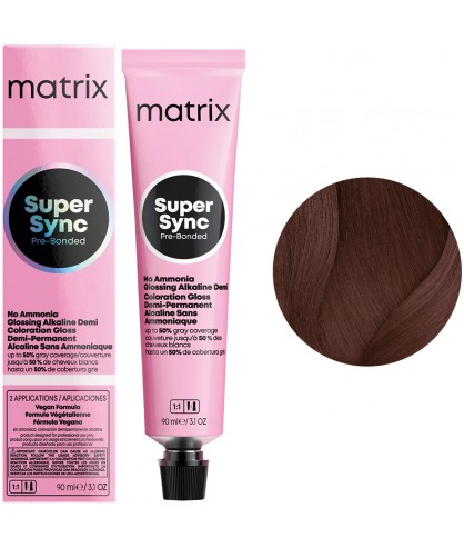Matrix SoColor Super Sync Фарба для волосся 5M - Світлий шатен мокка, 90 мл