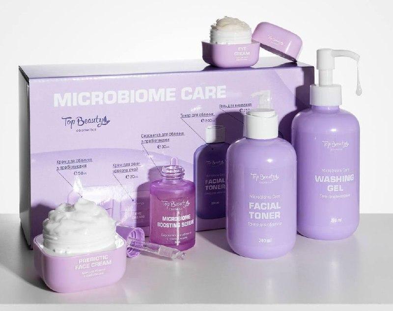 Подарунковий набір 5 в 1 по догляду за обличчям "Microbiome Care" Top Beauty