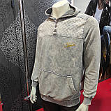 Толстовка чоловіча спортивна варенка фліс капюшон кишеня XL сіра, фото 2