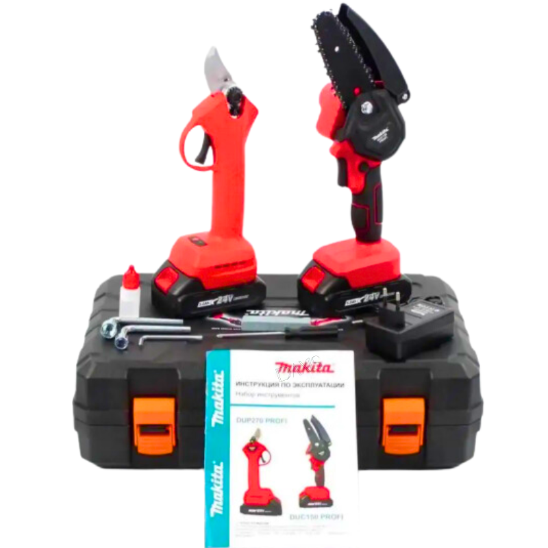 Аккумуляторний набір Makita PROFI 24V Секатор DUP270 Пила DUC150 Набір секатор і пила Набір АКБ інструментів