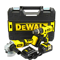 Набір інструментів 2в1 DeWalt болгарка і шуруповерт Шуруповерт DCD771 Болгарка DCG413 Набір АКБ Девольт 36V