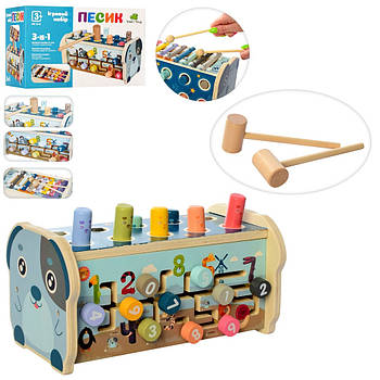 Дерев'яна іграшка Tree Toys Центр розвиваючий, лабіринт, стукалка, ксилофон MD 2415