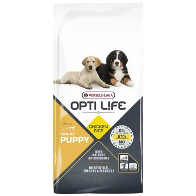 Сухий корм для цуценят великих порід Opti Life (Опті Лайф) Puppy Maxi з куркою 12.5 кг