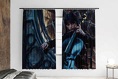 Штори з принтом «Wednesday plays the cello»