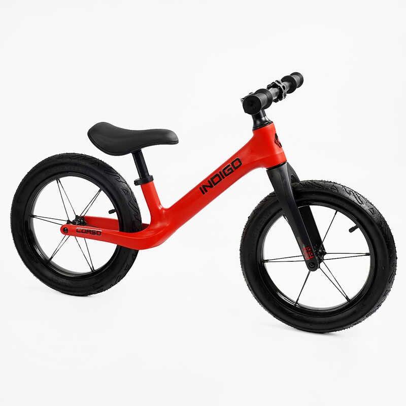 Велобіг дитячий 14 дюймів Corso Indigo D-7041-14 Червоний, нейлонова рама, на надувних колесах, біговел, фото 1