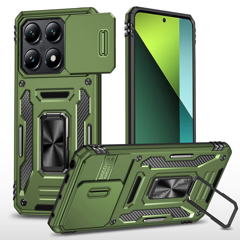 Ударостійкий чохол Camshield Army Ring для Xiaomi 14T Оливковий / Army Green