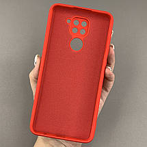 Чохол для Xiaomi Redmi Note 9 матовий із захистом камери чохол на телефон сяомі редмі нот 9 червоний cfa, фото 3