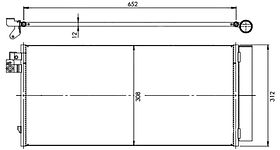 Конденсатор кондиціонера BMW 3 G20/G21 19- Nissens АКПП/МКПП; 650X304X12; +осушувач (2.0 D/2.0/3.0 D/2.0 HYBRID/3.0)