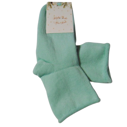 Шкарпетки без гумки теплі на махрі Nice 36-40 зелені, фото 1