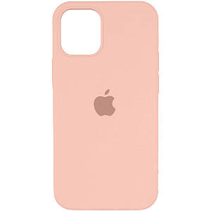 Чохол Silicone Full Case AA Open Camera Apple iPhone 12 | Мікрофібра (Грейпфрутовий) (FullOpeAAi12-37)