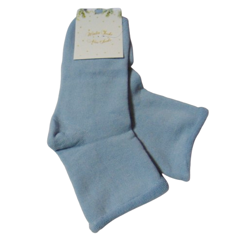 Шкарпетки без гумки теплі на махрі Nice 36-40 блакитні, фото 1