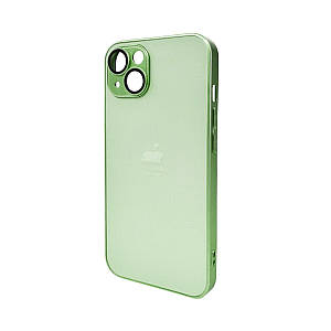 Чохол AG Glass Matt Frame Color Logo Full Camera Apple iPhone 12 | TPU+Glass (Зелений) (AGMattFrameiP12LGreen)