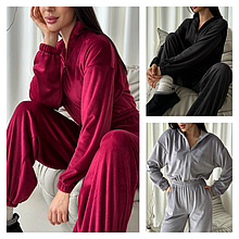 Жіночий комбінезон велюр на хутрі