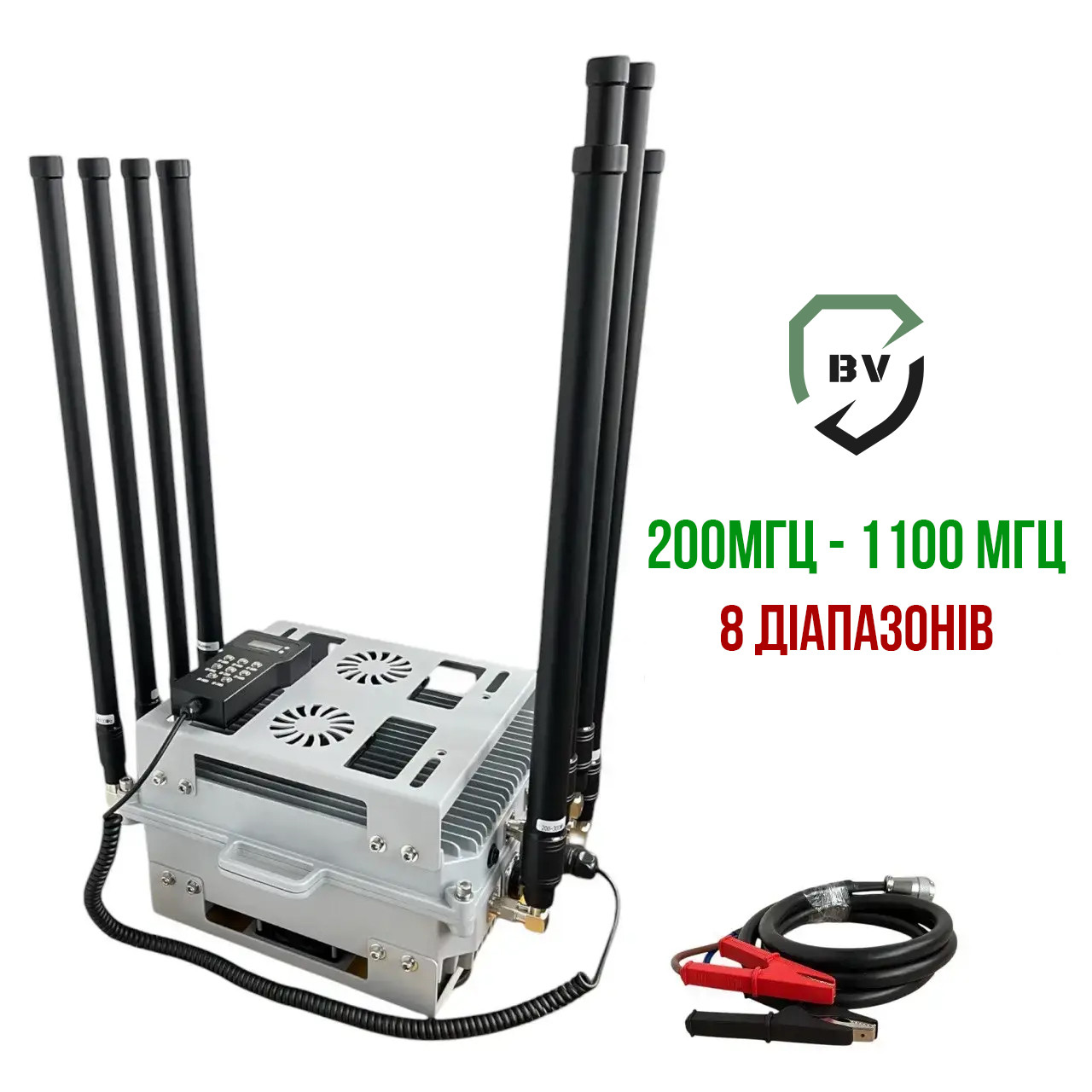 8-діапазонний купольний РЕБ на авто (200 MHz-1100 MHz, 50W)