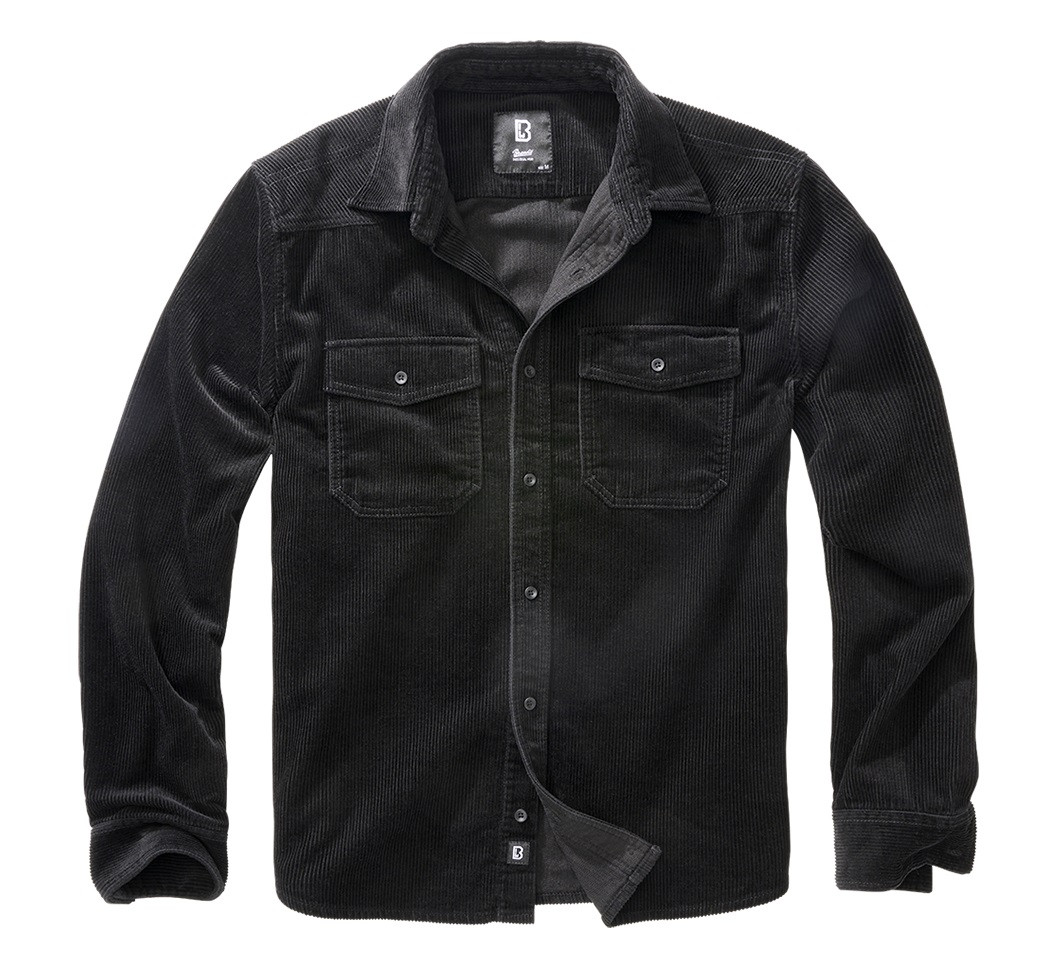 Сорочка Brandit Corduroy Classic Black (M), фото 1