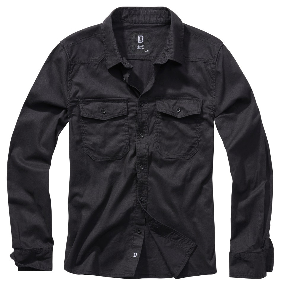 Brandit Рубашка Brandit Flanellshirt Black (M), фото 1