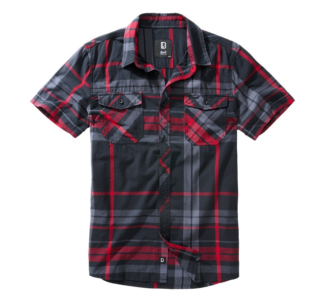 Рубашка Brandit Roadstar Anthracite Red (S), фото 1