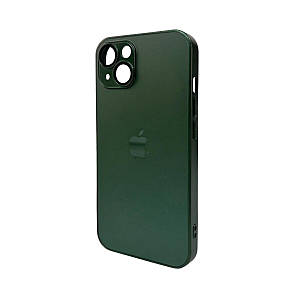 Чохол AG Glass Matt Frame Color Logo Full Camera Apple iPhone 12 | TPU+Glass (Зелений) (AGMattFrameiP12Green)