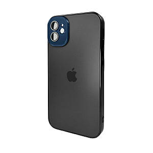 Чохол AG Glass Sapphire Frame MagSafe Logo Full Camera Apple iPhone 12 | TPU+Glass (Чорний) (AGSappiFRP12Black)