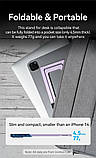 Тримач для телефона Vention Portable Cell Phone Stand Holder for Desk Aluminum Alloy Type Gray (KCZH0), фото 6