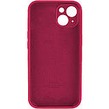 Чохол Silicone Full Case Camera Protect (AA) Apple iPhone 14 (Бордовий) (FullAAi14-35), фото 2