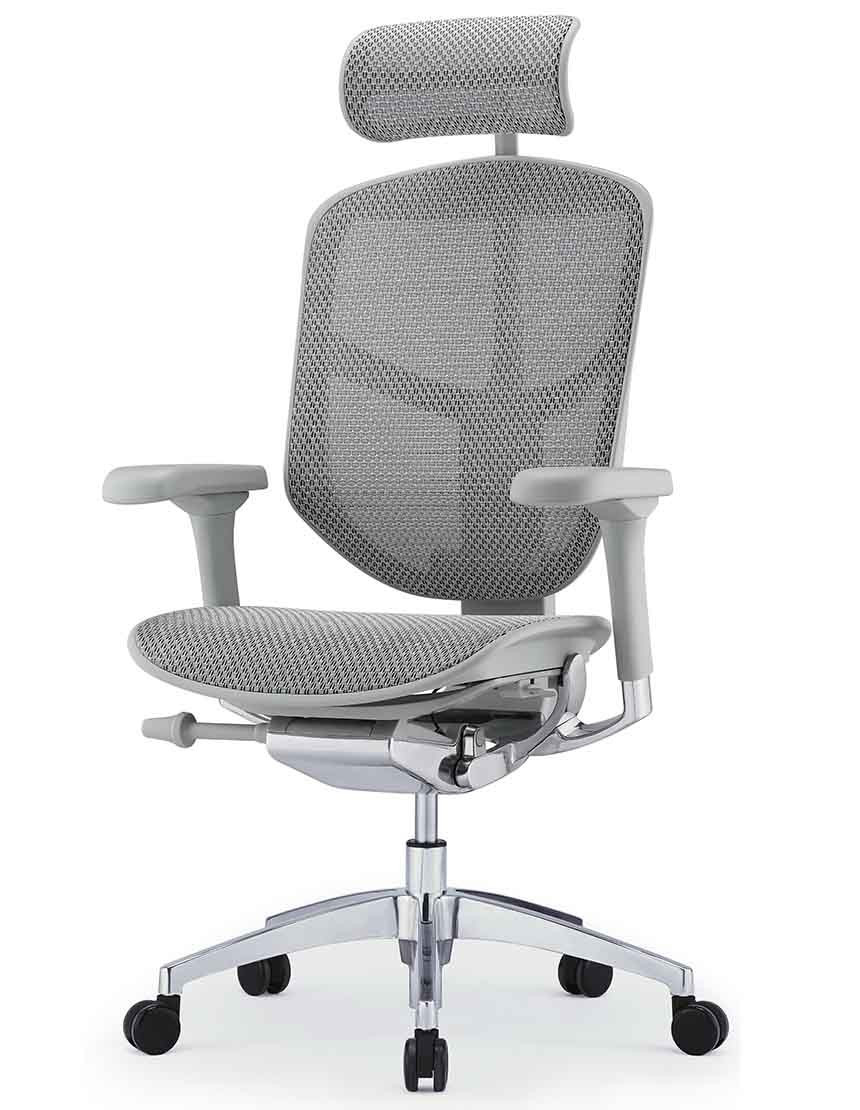 Крісло комп'ютерне Enrandnepr ENJOY ELITE 2 GREY T-168-B2 сітка сіра