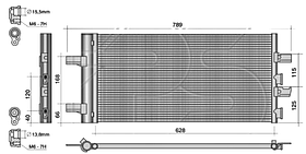Конденсатор кондиціонера BMW X1 F48 15-22 Nrf АКПП/МКПП; 648X307X16; +осушувач (1.6 D/1.8 D/1.5 D/2.0 D/2.2/2.2 D/2.0/2.5 D/1.5)
