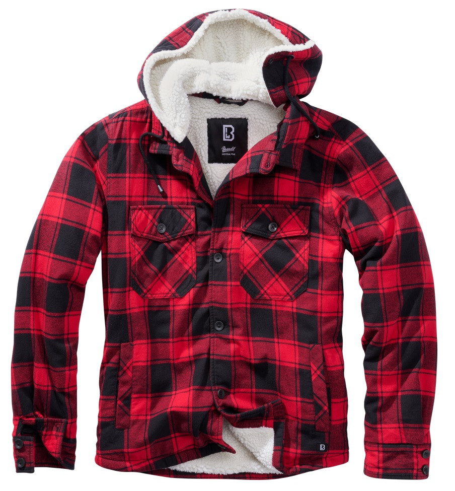 Куртка Brandit Lumber Jacket Hooded Red/Black (S), фото 1