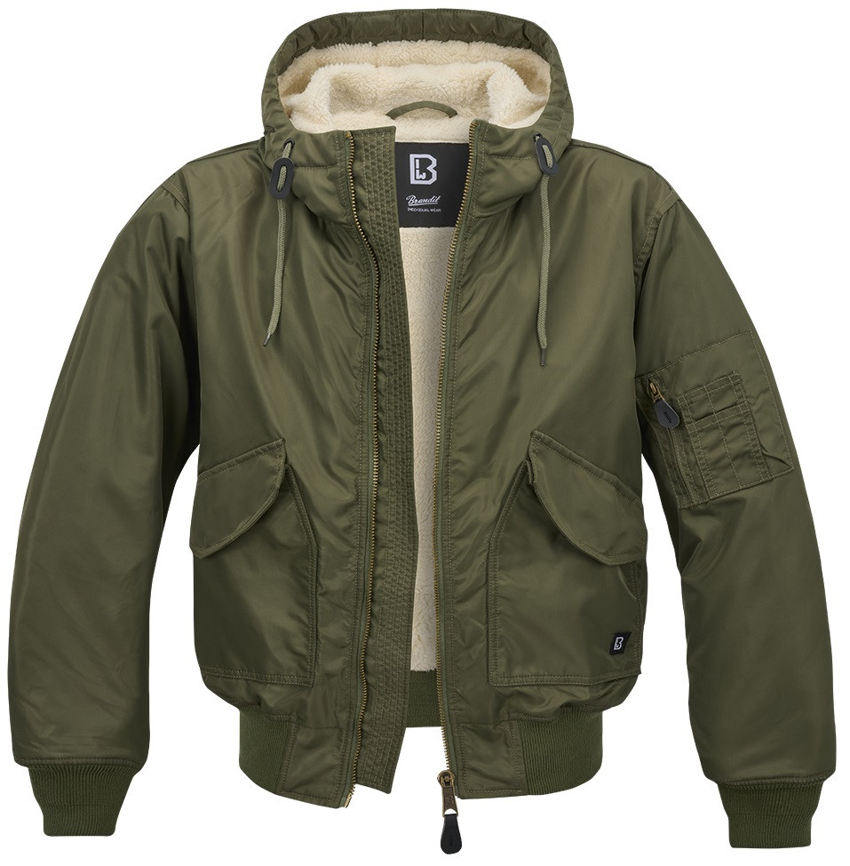 Куртка Brandit Куртка Brandit CWU Jacket Hooded Olive (S), фото 1