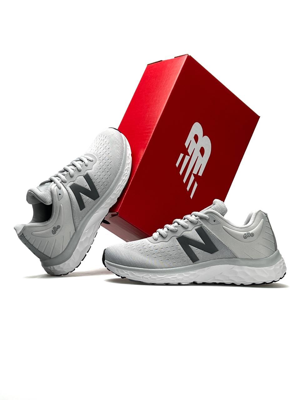 Чоловічі текстильні кросівки New Balance 680 Grey, чоловічі текстильні кеди Нью Беланс сірі. Чоловіче взуття