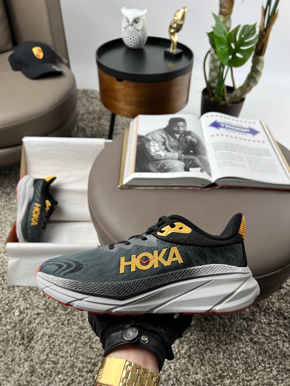 Чоловічі текстильні кросівки HOKA Challenger ART 7 Grey, чоловічі кеди текстиль сірі весна літо Чоловіче взуття