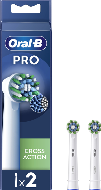 Насадки для електричної зубної щітки Oral-B Pro Cross Action, 2 шт, фото 1