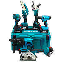 АКБ набір Makita6в1 36V Акумуляторна ланцюгова пилка DUC155Z Шуруповерт макіта 550DWE Електропила makita