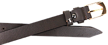 Шкіряний жіночий ремінь Skipper 1631-20 темно-коричневий 2 см, фото 6
