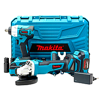 Потужний безщітковий гайковерт DTW385 і Акумуляторна болгарка DGA506ZPRO АКБ набір 2в1 48V 6Ah Makita