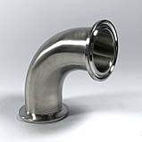 Відведення нержавіюче під кламп 1,5 дюйма, 90°, фото 3