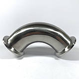 Відведення нержавіюче під кламп 1,5 дюйма, 90°, фото 5