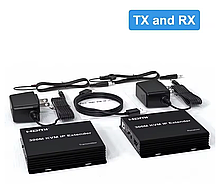 Комплект передавача та приймача HDMI KVM IP Extender 300 м RJ45 Ethernet Cat6 клавіатури миші через IP-мережа