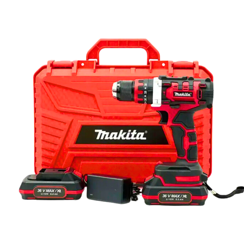 Шуруповерт-дриль Makita DHP486 RED з металевим патроном 10мм Акумуляторний ударний дриль ударний 24V 5Ah
