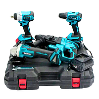 Інструменти Makita 36V Шуруповерт DDF484 Болгарка DGA504 Перфоратор DHR202 Гайковерт DTW301 Набір 4в1 АКБ 4 шт