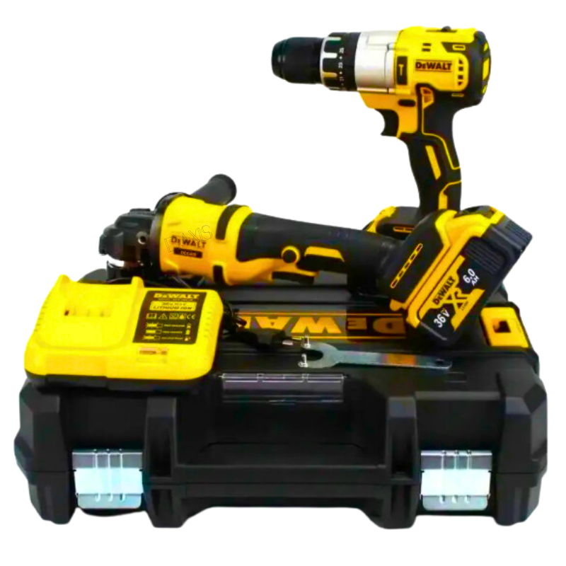 Набір акумуляторних інструментів 2 в 1 DeWalt Шуруповерт DCD996P2 Болгарка DCG409 Шуруповерт та болгарка 36V
