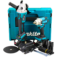 Набір електроінструментів для дому Makita Гайковерт DTW301 та Болгарка DGA504 Акумуляторний набір 2в1 36V