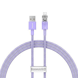 Кабель Baseus Explorer Series Fast Charging Cable with Smart Temperature Control USB to iP 2.4A 1m Purple (CATS010005)