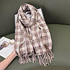 Стильний шарф в клітинку. Капучино, фото 3