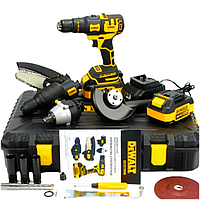 Набір акумуляторних інструментів 5 в 1 DeWALT 36V 6AH Шуруповерт з насадками і інструментами АКБ DeWalt