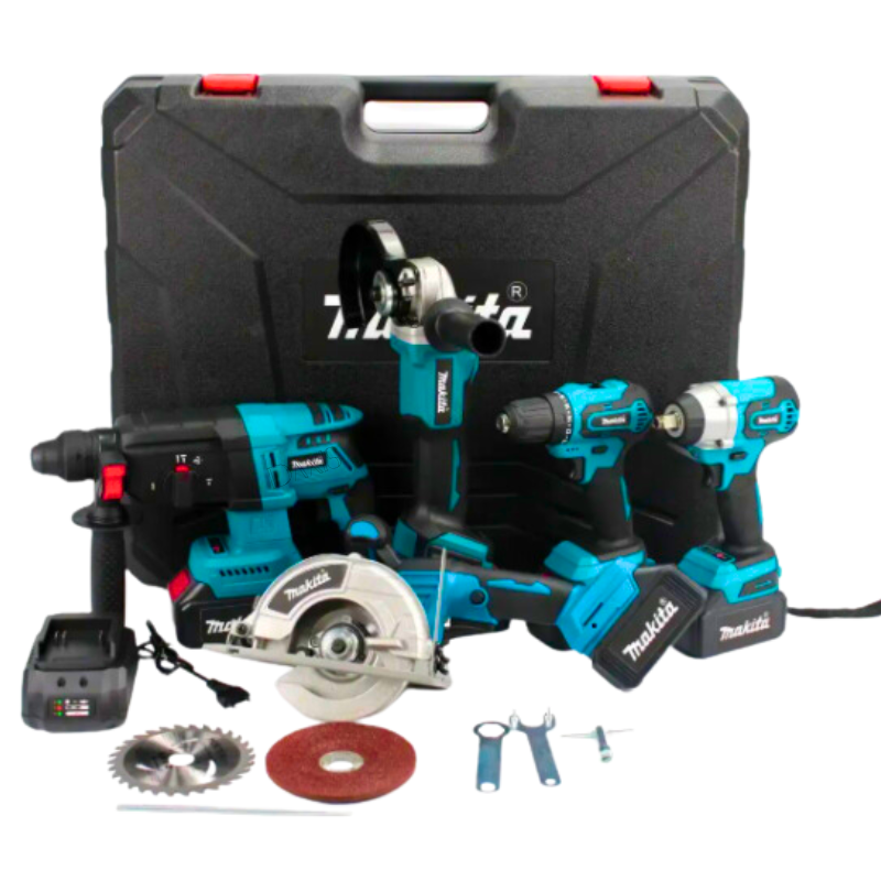 П'ять інструментів Makita 36V з акумулятором в одному кейсі Шуруповерт Болгарка Перфоратор Гайковерт Циркулярка